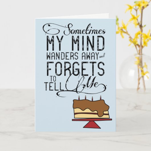 Belated Birthday Kaart (Gele Bloem)