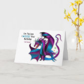 Belated Birthday Unhappy Fierce Dragon Kaart (Gele Bloem)