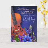 Belated Birthday Wishes For String Musician Kaart (Gele Bloem)