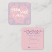 Belated Birthday Wishes Note card Notitiekaartje (Voorkant / Achterkant)