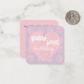 Belated Birthday Wishes Note card Notitiekaartje (Voorkant / Achterkant in situ)