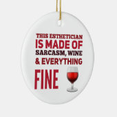 Belcadeau voor wijn uit estheticien keramisch ornament (Rechts)