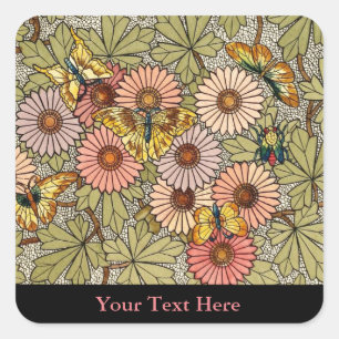 Belcher Mosaic Butterfly Vierkante Sticker
