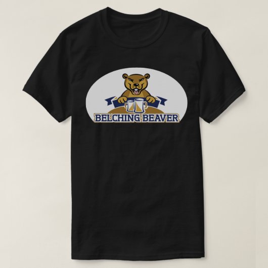 Belching Beaver Brewery Logo 8 Sticker T-shirt (Design voorkant)