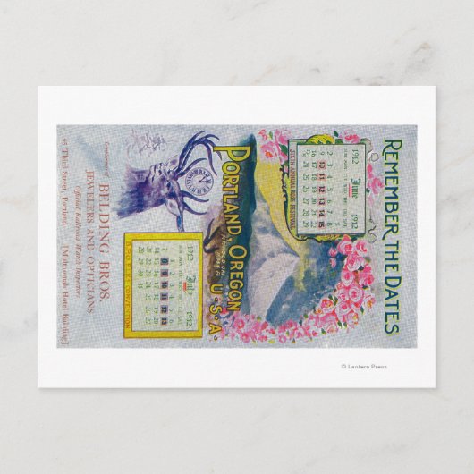 Belding Bros. Advertisatie van juwelen Briefkaart (Voorkant)