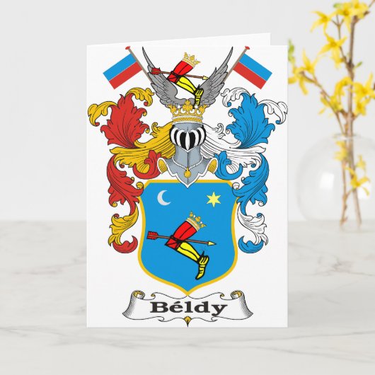 Beldy Family Hongaars wapen Kaart (Gele Bloem)