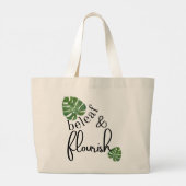Beleaf (Geloof) & Bloei Grote Tote Bag (Achterkant)
