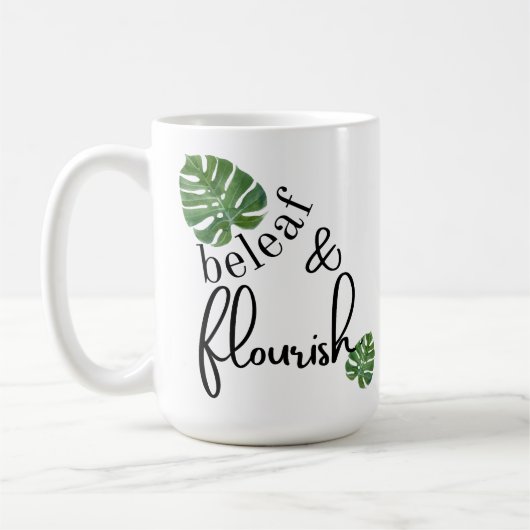 Beleaf (Geloof) & Bloei Koffiemok (Links)