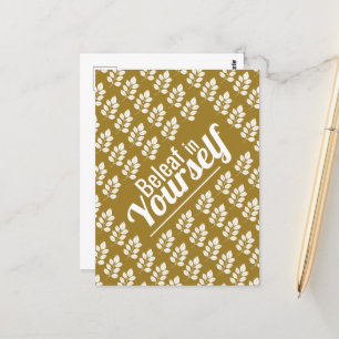 Beleaf in jezelf, White Leaf Briefkaart