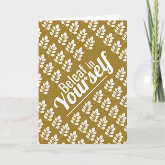 Beleaf in jezelf, White Leaf Kaart (Voorkant)