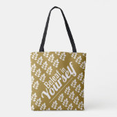 Beleaf in jezelf, White Leaf Tote Bag (Achterkant)
