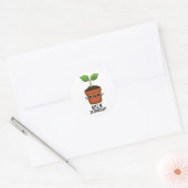 Beleaf in Yourself Funny Plant Pun Ronde Sticker (Envelop)