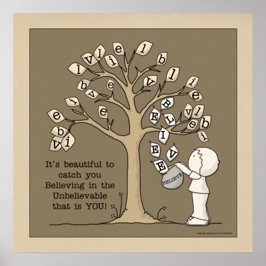 Be'LEAVES'- vangstbladeren Poster (Voorkant)