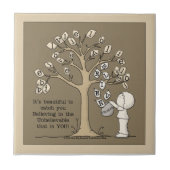 Be'LEAVES'- vangstbladeren Tegeltje (Voorkant)