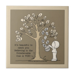 Be'LEAVES'- vangstbladeren Tegeltje