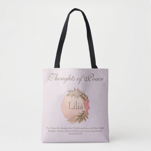 Beledig Bijbelse Verse over vrede Tote Bag (Voorkant)