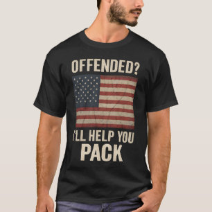 Beledigd, ik zal je helpen pakken t-shirt