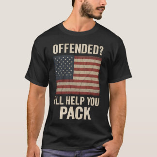 Beledigd, ik zal je helpen pakken t-shirt
