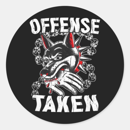 Beledigd Meme Grappige Hond Grappige Halloween Ronde Sticker (Voorkant)