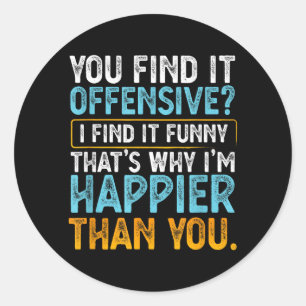 Beledigend of Grappig - Humor Sarcasme Ronde Sticker
