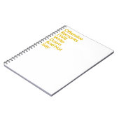 Beledigende opmerkingen zal ik niet maken notitieboek (Linkerzijde)