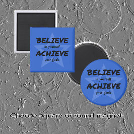 Beleef aanmoedigingsblauwe ster magneet