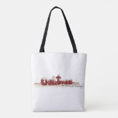 Beleef alles-over-druk Canvas tas, middelgroot Tote Bag (Achterkant)