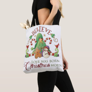 Beleef alles-over-druk Canvas tas, middelgroot Tote Bag
