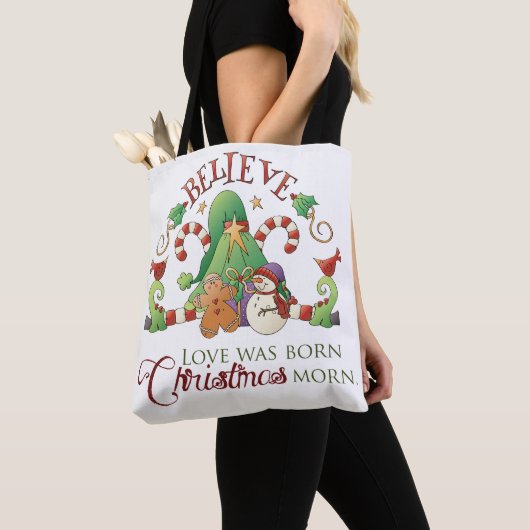 Beleef alles-over-druk Canvas tas, middelgroot Tote Bag (Dichtbij)