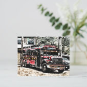 Beleef Chicken Bus in Guatemala Briefkaart (Staand voorkant)