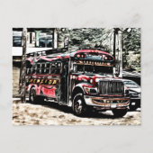 Beleef Chicken Bus in Guatemala Briefkaart (Voorkant)