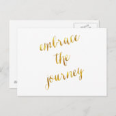 Beleef de Folie van de Reizen van de Goudfaux van  Briefkaart (Voorkant / Achterkant)