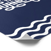 Beleef de golven van de Reizigerslijst op Navy Blu Poster (Hoek)