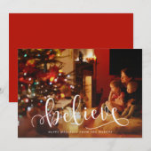 Beleef de Holiday Foto van het Manuscript Feestdagenkaart (Voorkant / Achterkant)