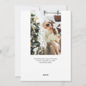 Beleef de witte feestkaart voor kerstscript feestdagenkaart (Achterkant)