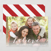 Beleef gewoon de feestdag fotokaart | Rood Feestdagenkaart (Voorkant / Achterkant)