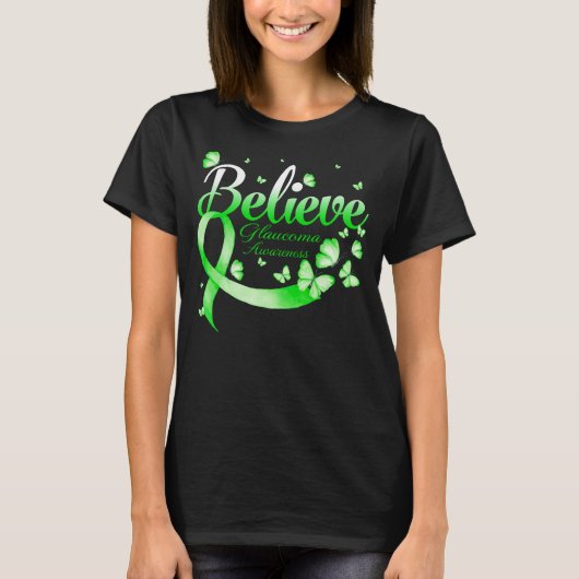 Beleef GLAUCOMA Butterfly T-shirt (Voorkant)