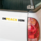 Beleef hem nu, #impeachhim, zwarte witte bumper bumpersticker (Op Truck)