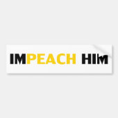 Beleef hem nu, #impeachhim, zwarte witte bumper bumpersticker (Voorkant)