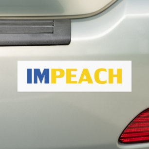 Beleef hem nu, #impeachhim, zwarte witte bumper bumpersticker