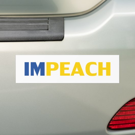 Beleef hem nu, #impeachhim, zwarte witte bumper bumpersticker (Op auto)