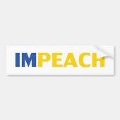 Beleef hem nu, #impeachhim, zwarte witte bumper bumpersticker (Voorkant)