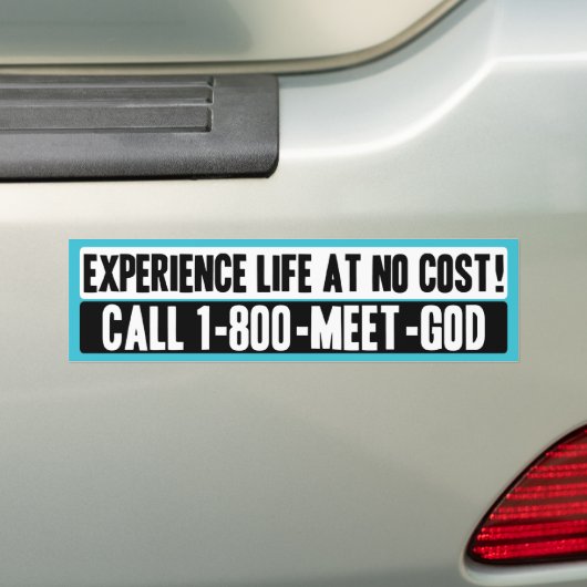 Beleef het leven bumpersticker (Op auto)