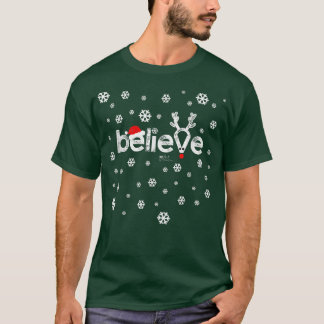 Beleef het Word Whimsical Snowflake Design T-shirt