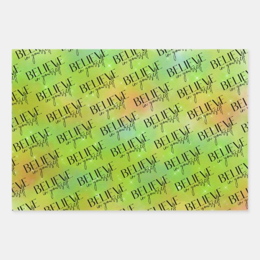 Beleef in eigen papierbladen die u zelf oppakt inpakpapier vel (Voorkant 3)