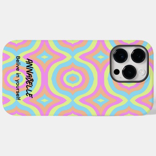 Beleef in jezelf Retro Stijlvol Case-Mate iPhone Case (Achterkant (horizontaal))