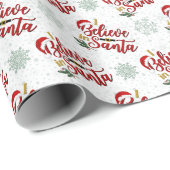Beleef in Santa Wrapping Paper Cadeaupapier (Rol Hoek)