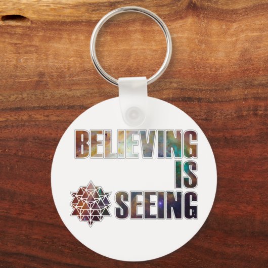 Beleef is het zien sleutelhanger (Voorkant)