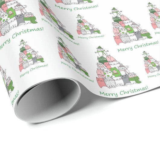 Beleef jezelf een harige kleine kerst! cadeaupapier (Rol Hoek)