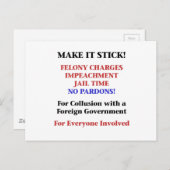 Beleef met Geen Pardons voor Collusie Briefkaart (Voorkant / Achterkant)